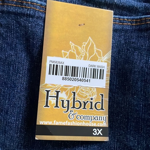 Hybrid & Company dark wash maternity jeans.  Size 3X - Picture 11 of 11